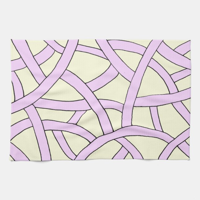 Paño De Cocina Diseño a rayas Crema rosa (Horizontal)