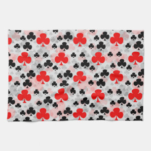 Paño De Cocina Diseño abstracto del patrón del Club Red Black Clo