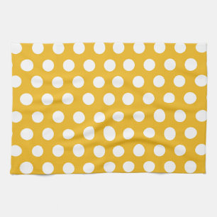 Paño De Cocina Diseño amarillo del modelo de lunares del color d