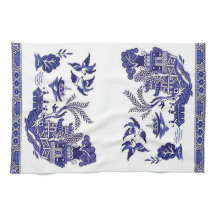 Diseño azul de China del sauce