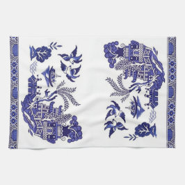 Paño De Cocina Diseño azul de China del sauce