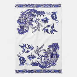Paño De Cocina Diseño azul de China del sauce