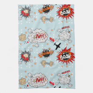 Paño De Cocina Diseño cómico del superhéroe del estilo