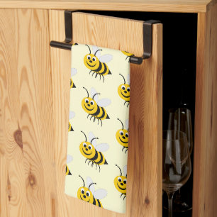 Paño De Cocina Diseño de abeja con fondo de cualquier color