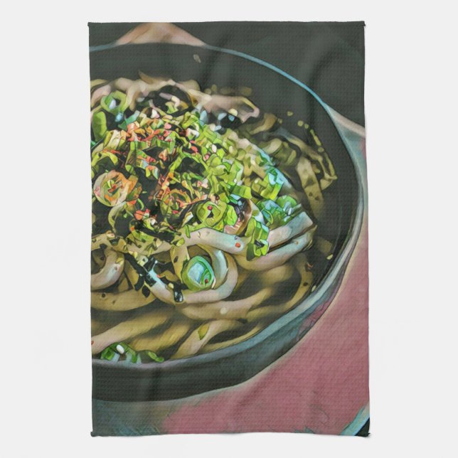 Paño De Cocina Diseño de amante de los fideos (Vertical)
