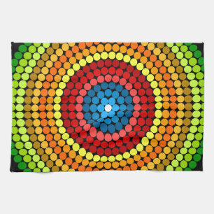 Paño De Cocina Diseño de arte de mandala abstracto punteado-65904