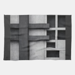 Paño De Cocina Diseño de Arte Fino de Arquitectura Brutalista Cub