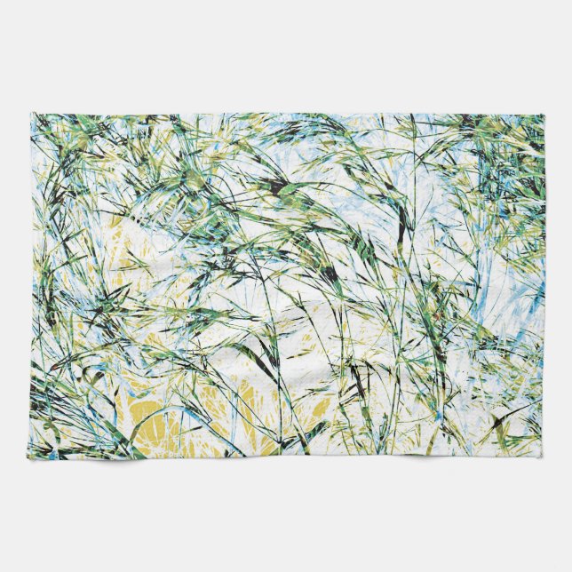 Paño De Cocina Diseño de arte moderno con motivos florales en Gua (Horizontal)