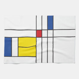 Paño De Cocina Diseño de arte moderno Mondrian II Minimalista De