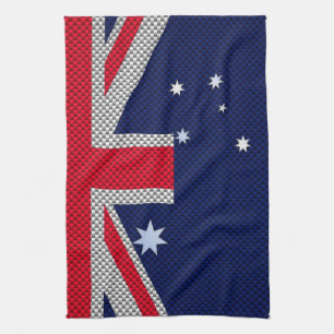 Paño De Cocina Diseño de bandera australiana estilo cromado de fi