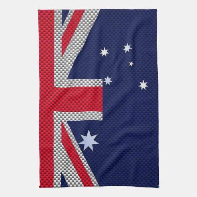 Paño De Cocina Diseño de bandera australiana estilo cromado de fi (Vertical)