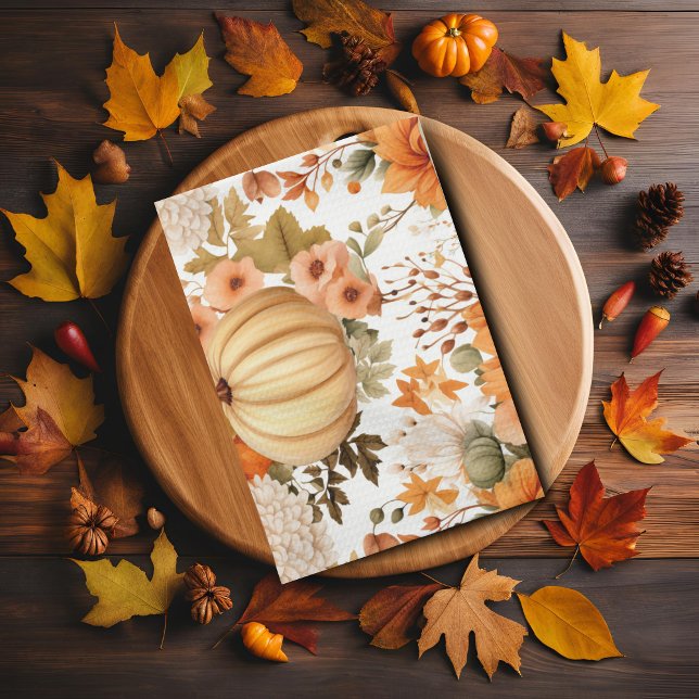 Paño De Cocina Diseño de Bouquet de calabaza de otoño (Subido por el creador)