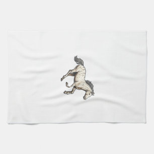 Paño De Cocina Diseño de caballo Appaloosa corriendo grabado vint