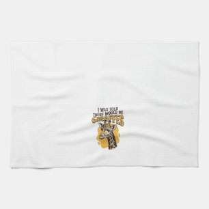 Paño De Cocina Diseño de camiseta de grabado vintage de jirafa di