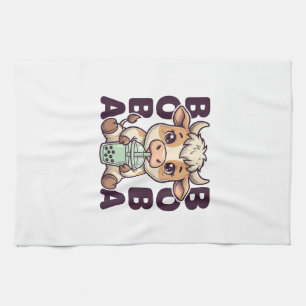 Paño De Cocina Diseño de camiseta de grabado vintage de té de bur