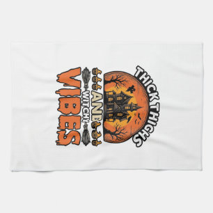 Paño De Cocina Diseño de camiseta de Halloween Vibraciones Brujas
