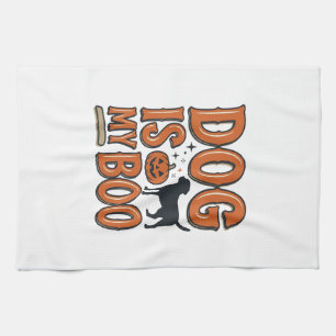 Paño De Cocina Diseño de camiseta de Halloween Vintage Dog Is My