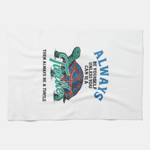Paño De Cocina Diseño de camiseta de tortuga sé tú mismo vintage_