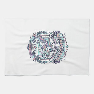 Paño De Cocina Diseño de camiseta gráfica retro de Unicorn Goal G