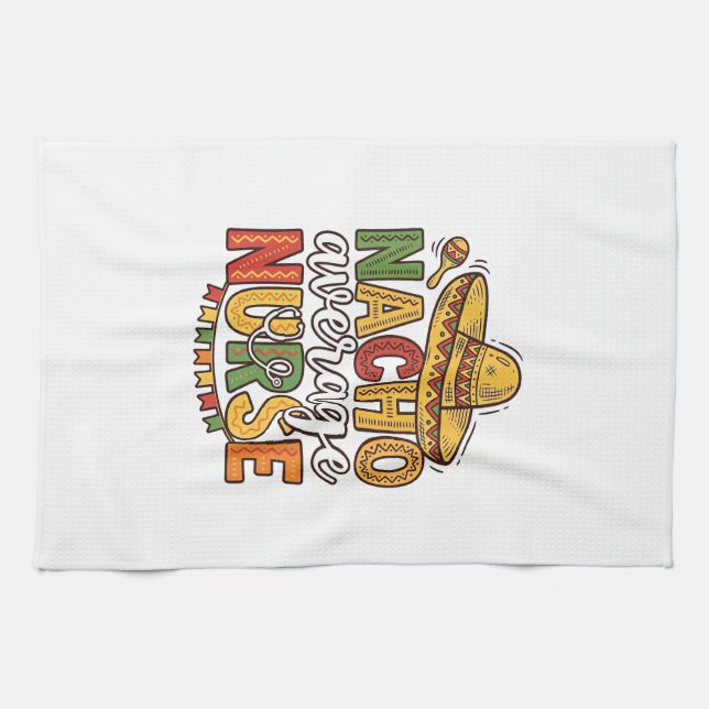 Paño De Cocina Diseño de camiseta Nacho Average Nurse Cinco De Ma (Horizontal)