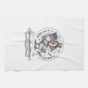 Paño De Cocina Diseño de camiseta patriótica vintage de ganso ind
