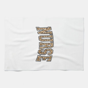 Paño De Cocina Diseño de camiseta universitaria de enfermera leop