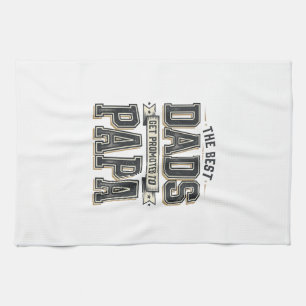 Paño De Cocina Diseño de camiseta Vintage Best Dads Promoted To P