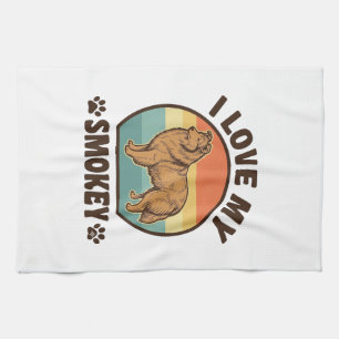 Paño De Cocina Diseño de camiseta vintage puesta de sol Smokey Sh