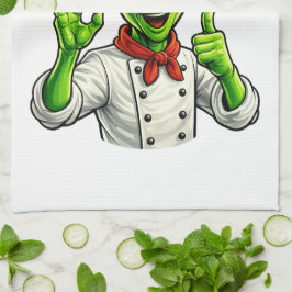 Paño De Cocina Diseño de Chef Alien Divertido Cocinero Espacial L