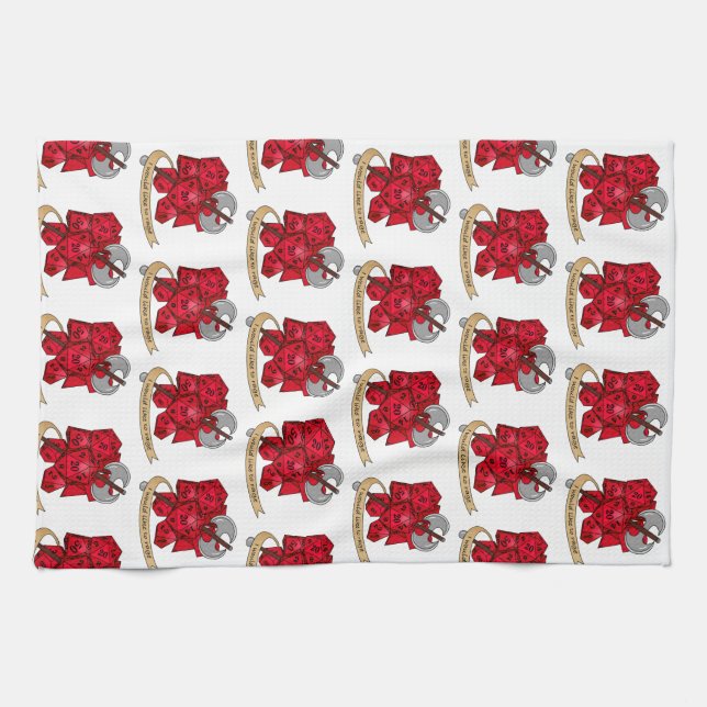 Paño De Cocina Diseño de dados bárbaros (Horizontal)