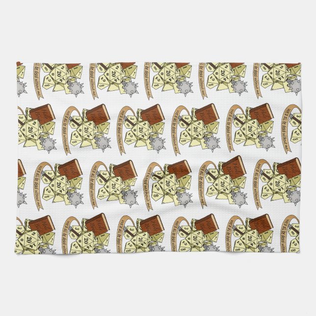 Paño De Cocina Diseño de dados de clérigo (Horizontal)