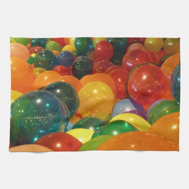 Paño De Cocina Diseño de Fiestas coloridos de globos (Horizontal)