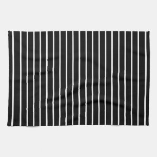 Paño De Cocina Diseño de franjas en blanco y negro