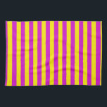 Paño De Cocina Diseño de franjas moradas y amarillas<br><div class="desc">Líneas de franjas horizontales púrpura y amarilla sin inconvenientes de repetición Diseño Fondo Imprimir</div>