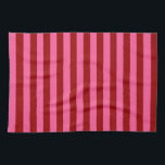 Paño De Cocina Diseño de franjas rosadas rojas maroon<br><div class="desc">Maroon rayas rojas oscuras y rosas patrón de repetición horizontal sin costura Diseño</div>
