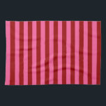 Paño De Cocina Diseño de franjas rosadas rojas maroon<br><div class="desc">Maroon rayas rojas oscuras y rosas patrón de repetición horizontal sin costura Diseño</div>