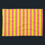 Paño De Cocina Diseño de franjas rosadas y amarillas<br><div class="desc">Líneas horizontales de franjas rosadas y amarillas sin inconvenientes Repetición Fondo de diseño Imprimir</div>