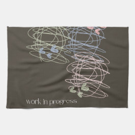 Paño De Cocina Diseño de garabatos en curso