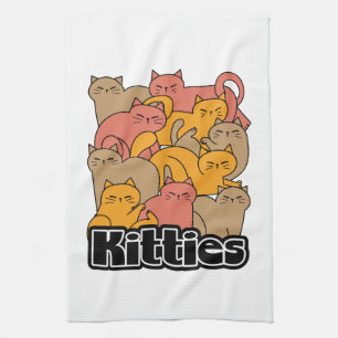 Paño De Cocina Diseño de gatitos curados - Arte gato adorable