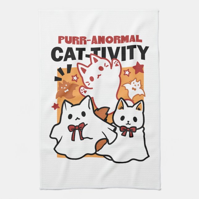 Paño De Cocina Diseño de gatos morales anormales de la actividad  (Vertical)