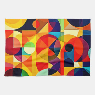 Paño De Cocina Diseño de geometría de color Bauhaus