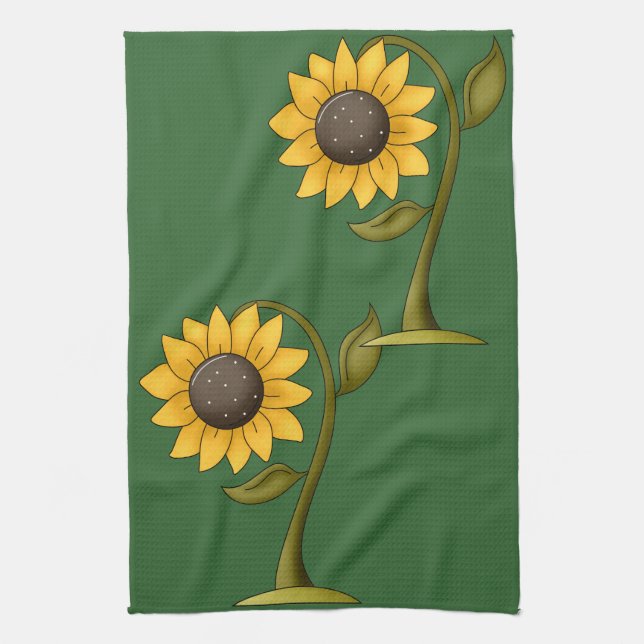 Paño De Cocina Diseño de girasol en otoño (Vertical)