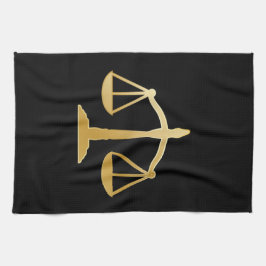 Paño De Cocina Diseño de Golden Scales of Justice Law