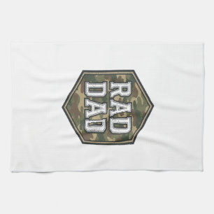 Paño De Cocina Diseño de grabado vintage de camuflaje hexagonal R