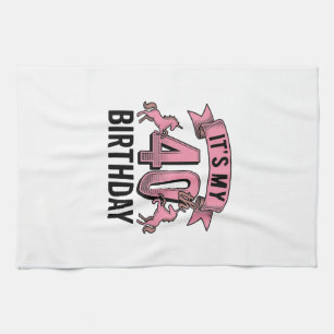 Paño De Cocina Diseño de grabado vintage de unicornio para cumple