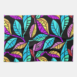 Paño De Cocina Diseño de hojas de vidrio mantenidas