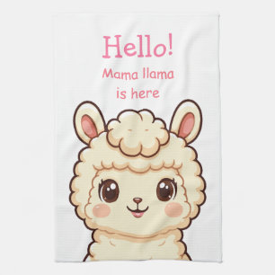 Paño De Cocina Diseño de ilustración de llama linda