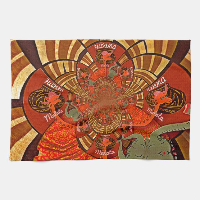 Paño De Cocina Diseño de jirafa única animal Hakuna Matata (Horizontal)