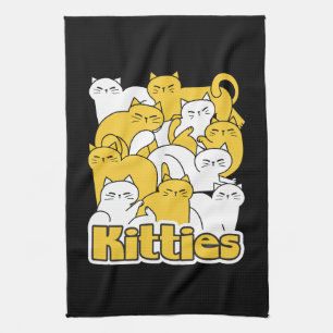 Paño De Cocina Diseño de Kitties Chubby - Arte gato adorable