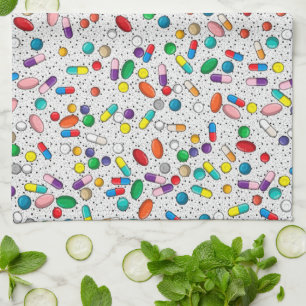 Paño De Cocina Diseño de la píldora de Médica de la farmacia d